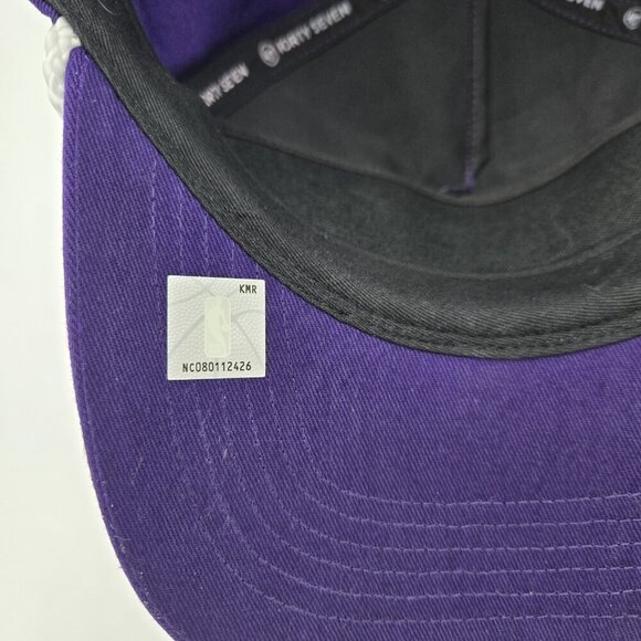 Los Angeles LAKERS NBA Basketball Overhand Script Snapback Baseball Cap Hat '47 - Picture 6 of 9